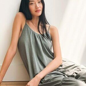 Lovely Sundry army green sun dress asymmetrical small.